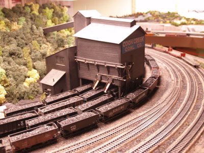 An Overall view of the scratbuilt coal tipple at the Coon Creek Mine.