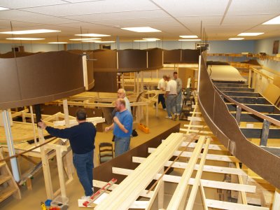 Overall view from landing looking towards the lower deck.
