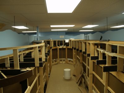View of the third inner upper peninsula. benchwork for Parchment is in place.