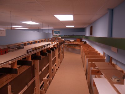 View down the short aisle of the platform. Lumberton on the left.