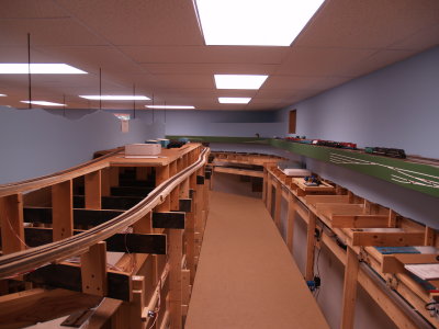 View down short upper aisle with Benderville on the left and Fishers on the right.