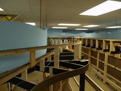 Another view showing the upper and lower tracks on the upper deck.