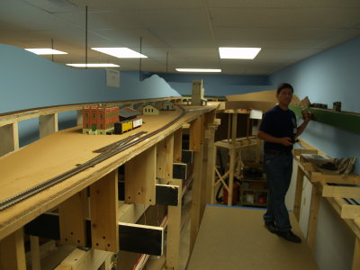 View of the track layout taking shape in Martinsburg.
