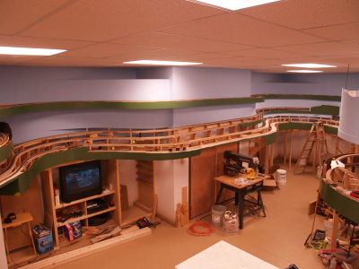 An overall showing the grade from the lower to middle level, half of which is now operational.