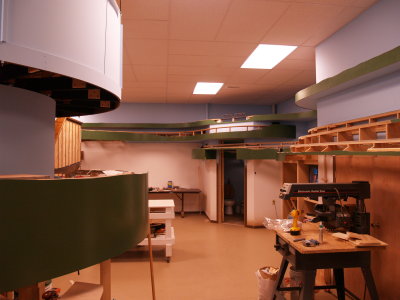 Another view towards the bathroom from the below where the upper deck Big Curve is.