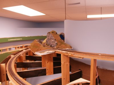 The rock cut near the upper deck first interior peninsula.