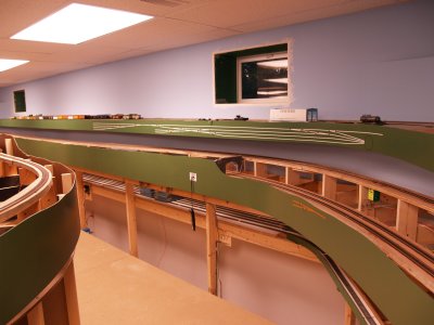 The Tunnel Siding and another siding above it, both around 30 feet long.
