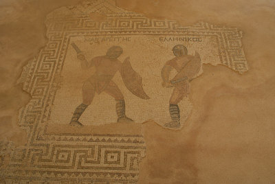 Mosaics at Kourion-Gladiators