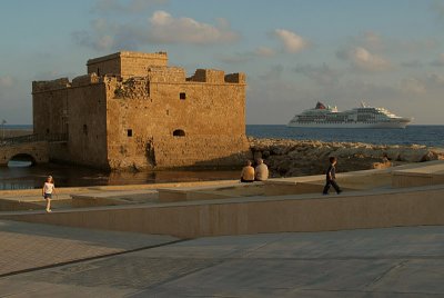 Pafos Fort  Cruise Ship 02