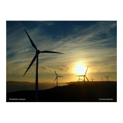 December - Windmills at Sunset
