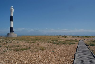 Boardwalk and Lighthouse at Dungeness
