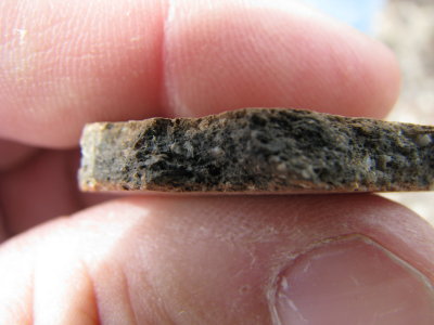 Gila river pottery shard - looking edge on IMG_0792.JPG