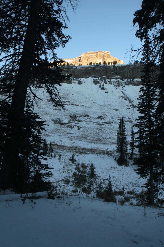 Morning sun on Fossil Mt