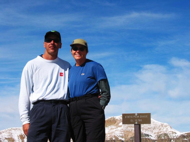 At Static Peak Divide - highest elevation of the trip