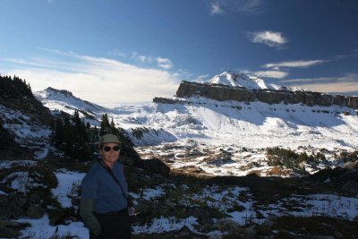 Carol with Buck Pass in background