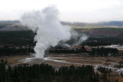 Old Faithful from Observation Point