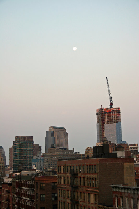 Sunrise & Full Moon - Downtown Manhattan