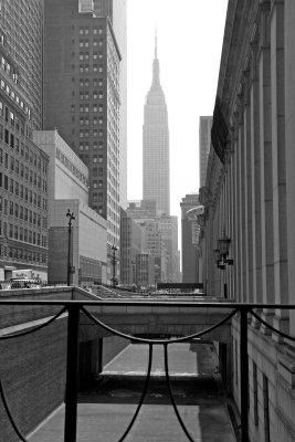 B&W - Empire State Building from Pennsylvania Station