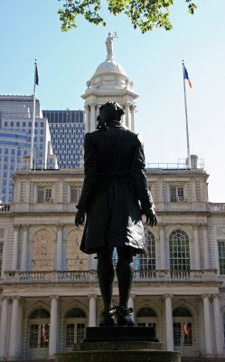 Nathan Hale Statue & City Hall