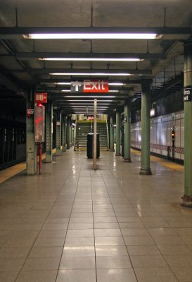 Nearly Empty Subway Station