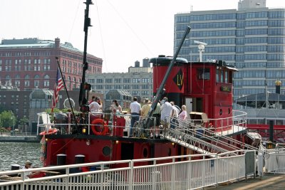 Passengers on Cornell Tug Boat Tour at Pier 40