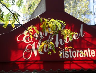 Ennio & Michael Italian Restaurant with Locust Tree Foliage