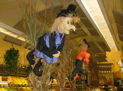 Supermarket Harvest & Halloween Display
