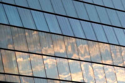 Sunrise - Cloud Reflections at NYU Student Center