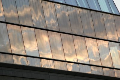 Sunrise - Cloud Reflections at NYU Student Center