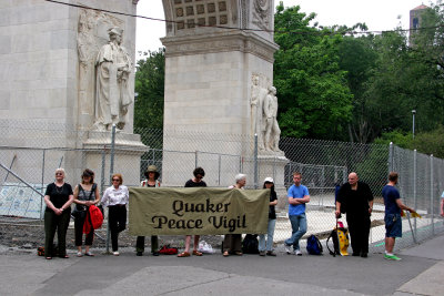 Quaker Peace Vigil at Washington Square Arch