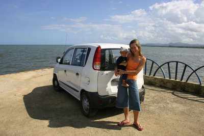 The car we rented to go across the island.