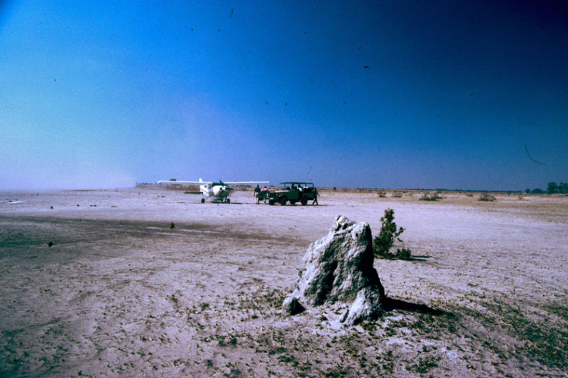 The landing strip in Selinda, Northern Botswana