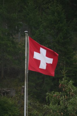 For some strange reason, Switzerland is full of these hospital flags