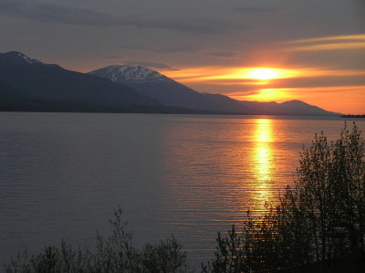 Sunset along the Yukon
