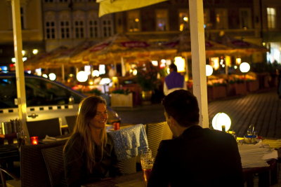 night romance in Prague