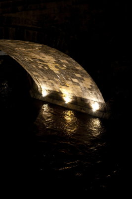 Charles bridge arch over Vltava