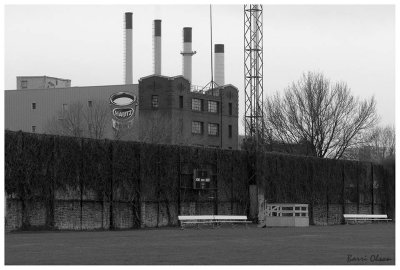 Breeze Stevens Field on a hazy day