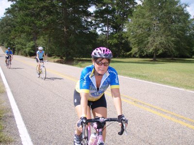 Debi and RFK on a hill climb