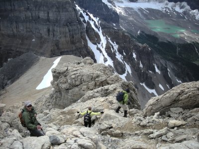 Descent through the 'steps'