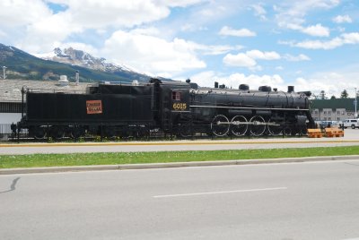 Jasper Station - the steam locomotive