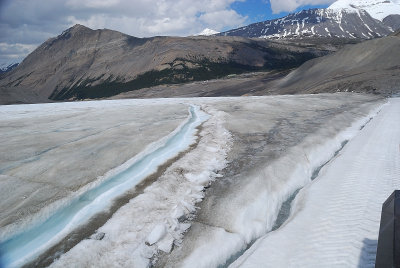 Melt rivers on the Athabasca Glacier