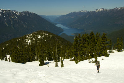 Views of Buttle Lake from Flower Ridge