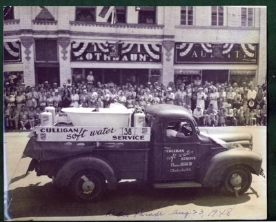 OK Chickasha 1948 rodeo parade Culligan truck.jpg