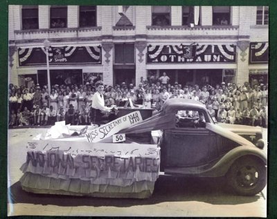 OK Chickasha 1948 rodeo parade Miss Secretary.jpg