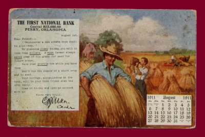 OK Perry Oklahoma First National Bank 1911 calendar postcard.jpg