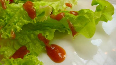 lettuce with mustard dressing