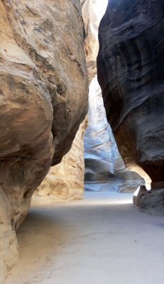 The As-Siq, a 1,200 Meter Long Slot Canyon Leading into the Main Petra Site