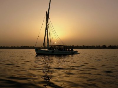 A Windless Sunset Cruise on the Nile