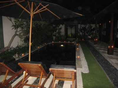 each villa has it's own private pool