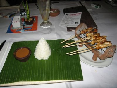 Chicken Satay with rice